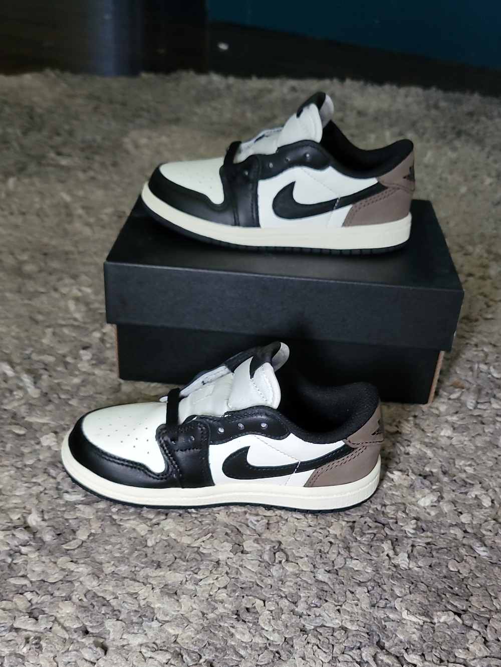 Nike Kids Low-Top Sneakers in Black, White & Brown